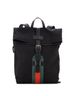 Gucci 100% Canvas Plain Black Web Fold Over Backpack Techno Canvas Medium One size - photo 1