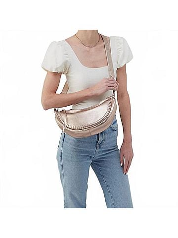 Hobo The Original Knox Sling Bag in Pink Gold Metallic (view 2)