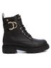 XTI Black Women's Combat Booties Size 5 1/2 - photo 1