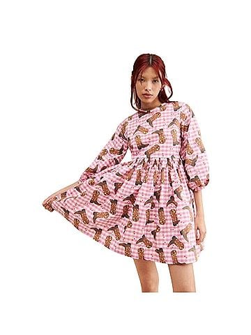 Anthropologie Megan Crosby Lila cowboy boots mini Casual Dress (view 1)