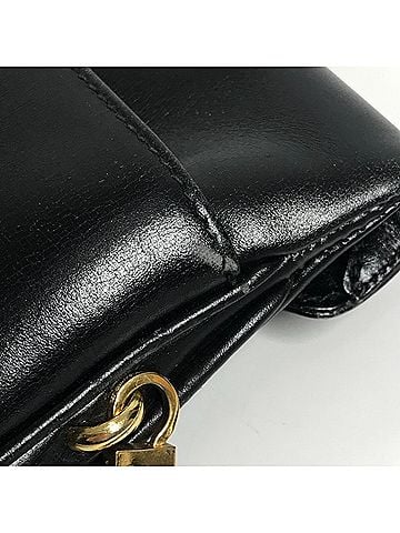 Gucci GUCCI 004 056 Vintage Logo Crossbody Pouch Bag Shoulder Leather Men's Women's Black (view 2)