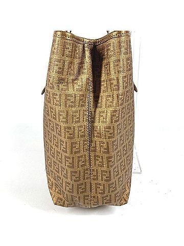 Fendi FENDI 8BH238 Zucca Zucchino Logo Bag Tote Shoulder Leather Men's Women's Gold (view 2)