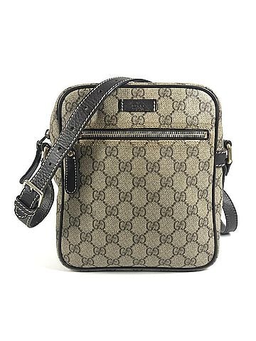 Gucci GUCCI 233268 GG Supreme Logo Crossbody Pouch Shoulder Bag Canvas Leather Men's Women's Beige (view 1)