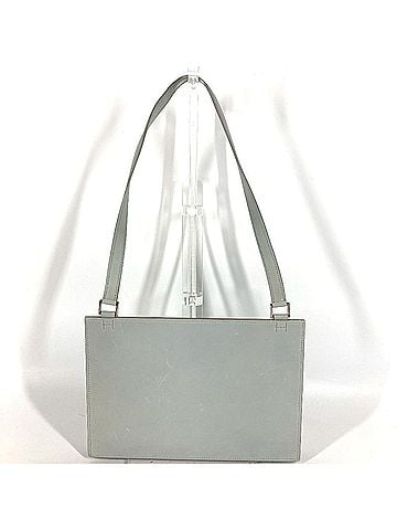 Hermès HERMES Vintage Valentin Bag, Flap Shoulder Leather, Men's/Women's, Light Blue (view 2)