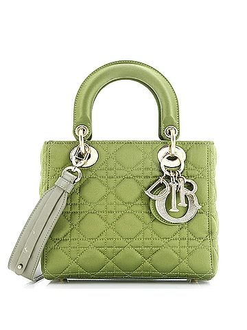 Christian Dior My ABCDior Lady Dior Bag Cannage Quilt Satin with Crystal Charms (view 1)