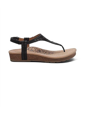 Aetrex Women Evelyn Thong Sandal (view 1)