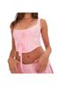 For Love & Lemons Pink Mira Cherry Blossom Corset Top Size M - photo 2