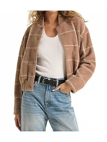 Z Supply Lex Plaid Bomber Jacket (view 2)