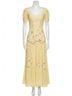LoveShackFancy Print Yellow Nella Eyelet Patchwork Maxi Dress Size 2 - photo 1