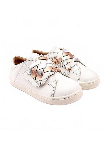 Old Soles Girls Igster Velcro Leather Sneakers (view 2)