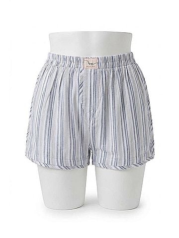 Free People Day To Day Flannel Boxer Shorts in Grey Combo (view 1)