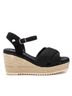 XTI Black Women's Refresh Wedge Sandals Size 6 - photo 1