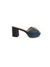 Rupert Sanderson Blue Merapi Denim Gold Chrome Size EU 37 1/2 - photo 1