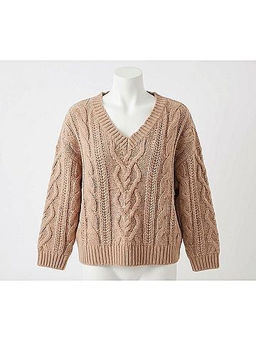 LoveShackFancy Croisette V-Neck Pullover Sweater (view 1)