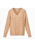 LoveShackFancy Print Brown Croisette V-Neck Pullover Sweater Size S - photo 6