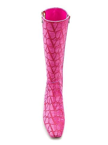 Valentino Garavani Women's Toile Iconographe Vlogo Knee Hi Boots (view 2)