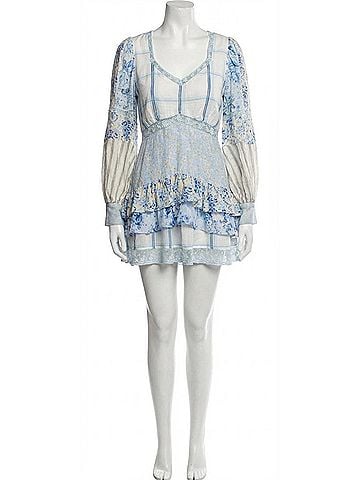 LoveShackFancy Sienne Silk Mini Dress (view 1)