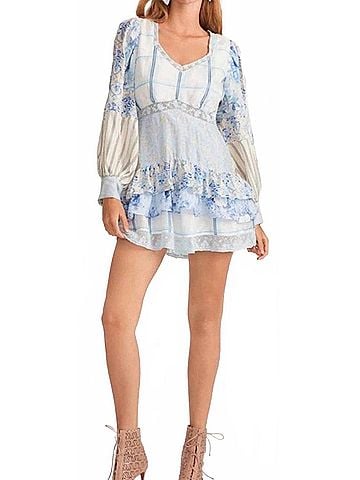 LoveShackFancy Sienne Silk Mini Dress (view 2)