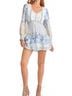 LoveShackFancy Print Blue Sienne Silk Mini Dress Size 4 - photo 2