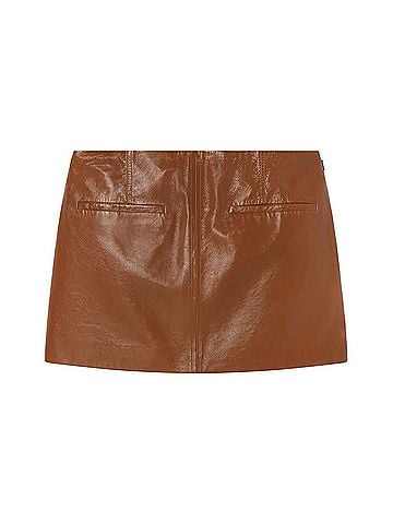 A.L.C. Cowan Glossy Leather Mini Skirt (view 1)