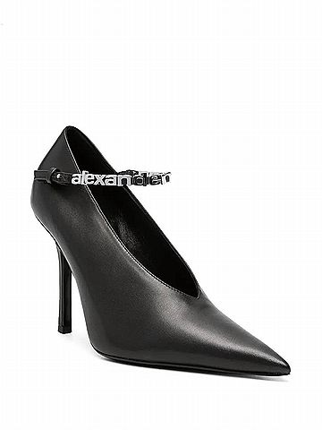 Alexander Wang Women's Delphine 105Mm Logo Lettering Pumps (view 2)