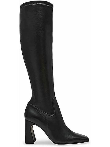 Steve Madden Women's Lamarca Block-Heel Stretch Dress Boots in Black (view 1)