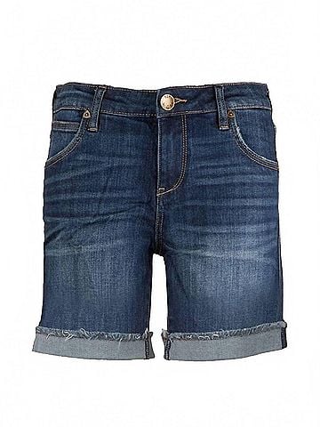 Kut from the Kloth Women's Catherine Boyfriend Short - Plus in Blue (view 1)