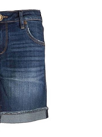 Kut from the Kloth Women's Catherine Boyfriend Short - Plus in Blue (view 2)