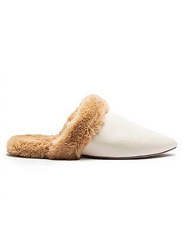Qupid Women's Eskimo Flates Pleather Fur Lined Mules (view 1)