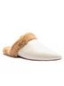 Qupid White Women's Eskimo Flates Pleather Fur Lined Mules Size 6 - photo 2