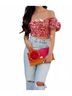 Shebobo Orange Women's Straw Envelope Clutches One size - photo 2