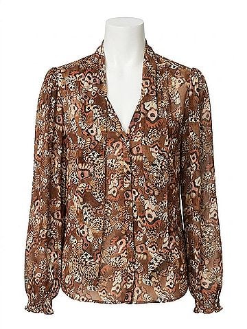 Paige Marcela Blouse in Cinnamon Multi (view 1)