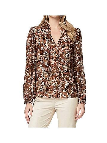 Paige Marcela Blouse in Cinnamon Multi (view 2)