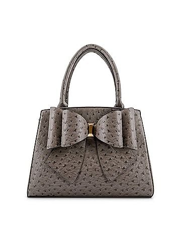 Elodie Embossed Bow Top Handle Purse (view 1)