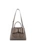 Elodie Gray Embossed Bow Top Handle Purse One size - photo 3