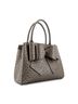 Elodie Gray Embossed Bow Top Handle Purse One size - photo 4