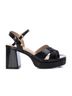 XTI Black Women's Heeled Platform Sandals Size 7 - photo 1