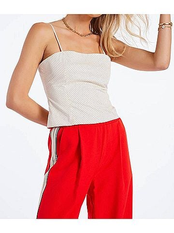 Bishop + Young Women's Sorrento Corset Top in Micro Polka Dot (view 2)