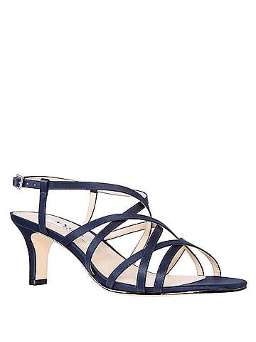 Nina Women's Neptune Satin Strappy Evening Heels (view 2)