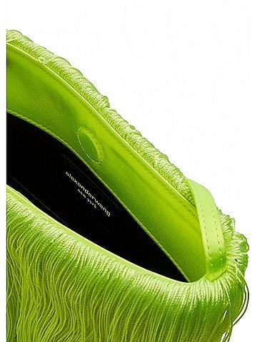 Alexander Wang Women's Satin Crystal Fringe Shoulder Bag (view 2)