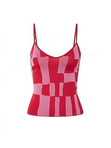 MISA Los Angeles Una Scoop Neck Top in Pink (view 1)