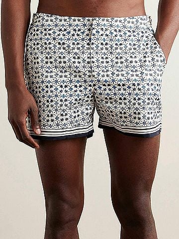 Orlebar Brown Boy's Mid-Length Printed Swim Shorts (view 2)