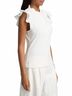 Ramy Brook Solid White Monroe Flutter Sleeve Top Size S - photo 3