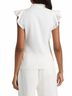 Ramy Brook Solid White Monroe Flutter Sleeve Top Size S - photo 4