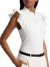 Ramy Brook Solid White Monroe Flutter Sleeve Top Size S - photo 5