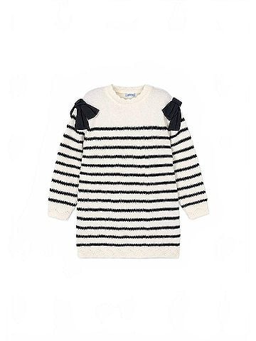 Mayoral Girl's Striped Bow Sweater Dress (view 1)