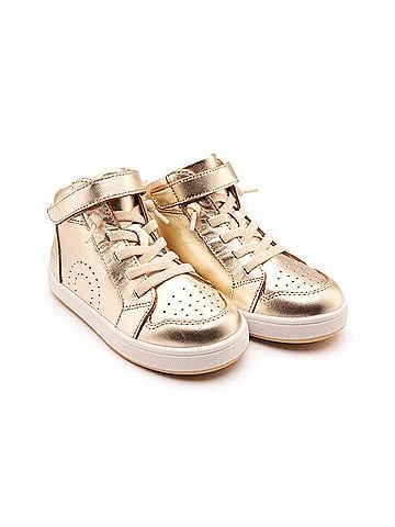 Old Soles Girls Skill Leather High Top Sneakers (view 2)