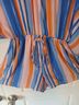Pink Lily 100% Polyester Stripes Multi Color Romper Size S - photo 5