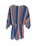 Pink Lily 100% Polyester Stripes Multi Color Romper Size S - photo 2
