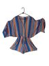 Pink Lily 100% Polyester Stripes Multi Color Romper Size S - photo 1